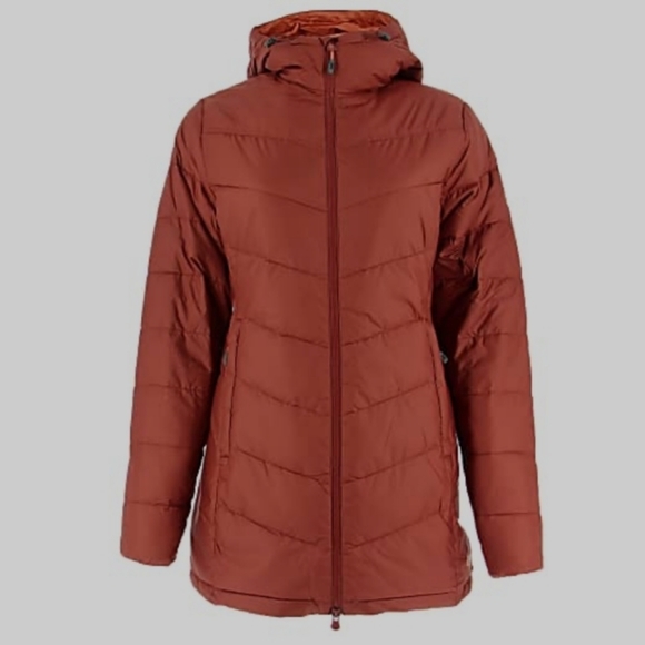 Beautiful terracotta/ burnt orange coloured down parka - Picture 1 of 11